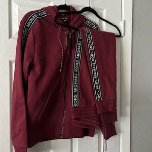 Michael Kors matching zip up jacket and sweat pants set